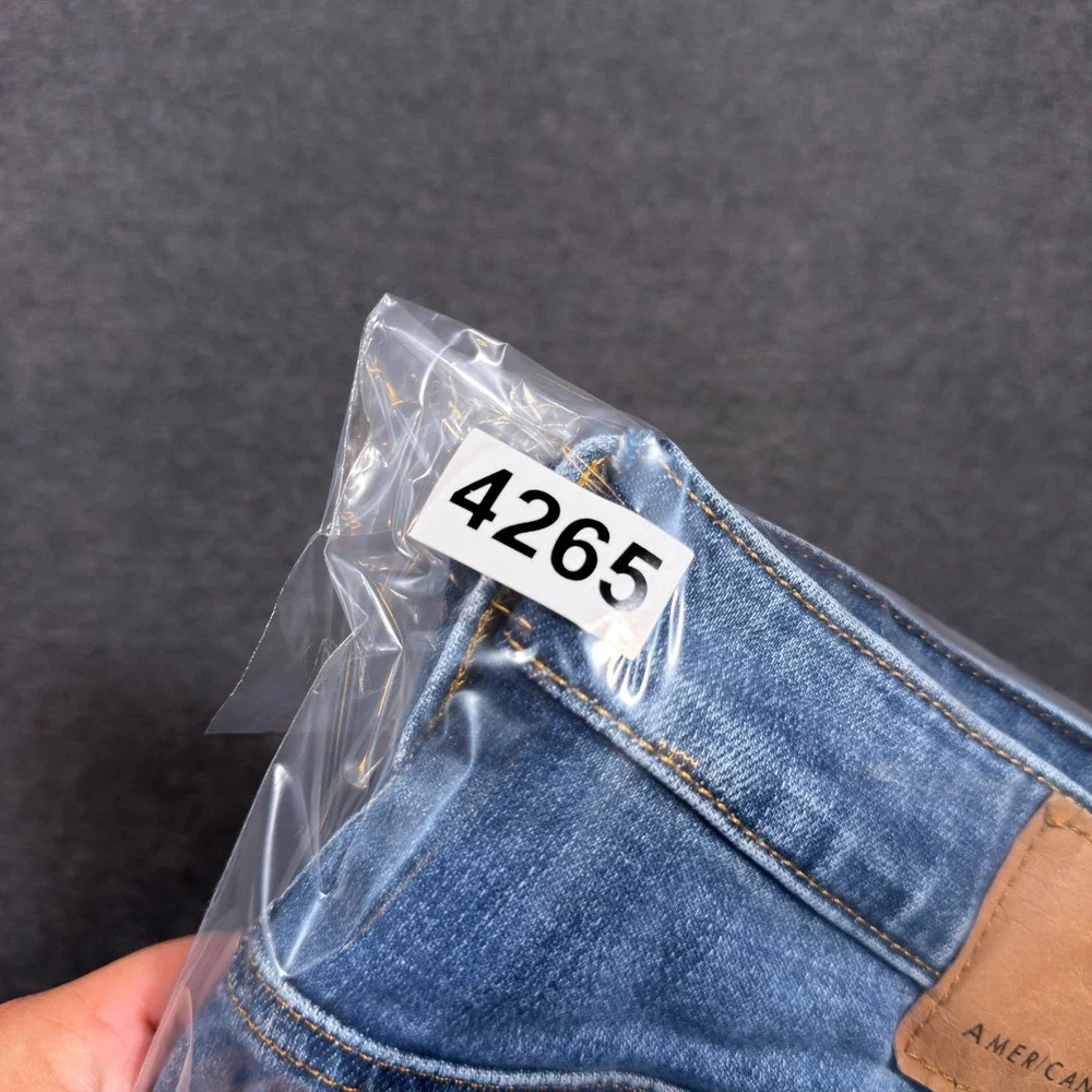 American Eagle Relaxed Straight Jeans Mens 32x34 Blue Stretch Denim Medium Wash
